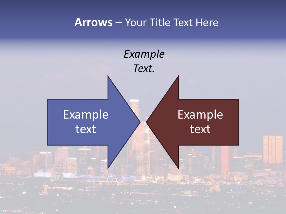 A City Skyline With Mountains In The Background PowerPoint Template