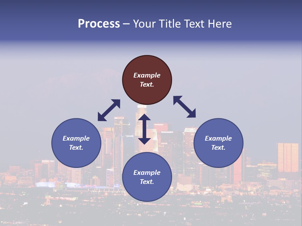 A City Skyline With Mountains In The Background PowerPoint Template