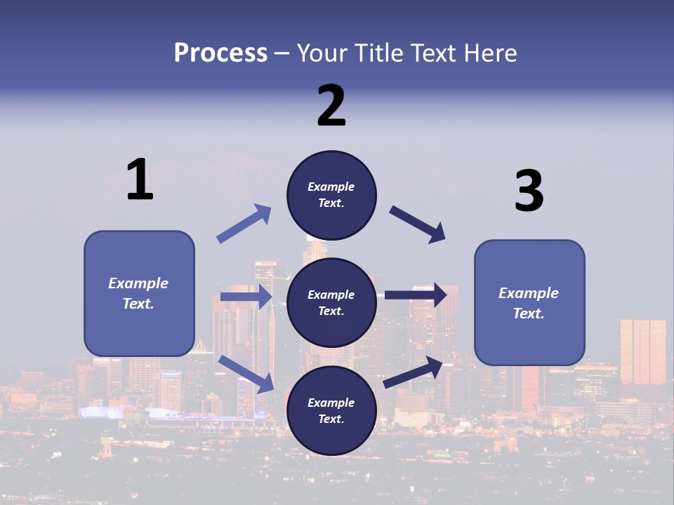 A City Skyline With Mountains In The Background PowerPoint Template