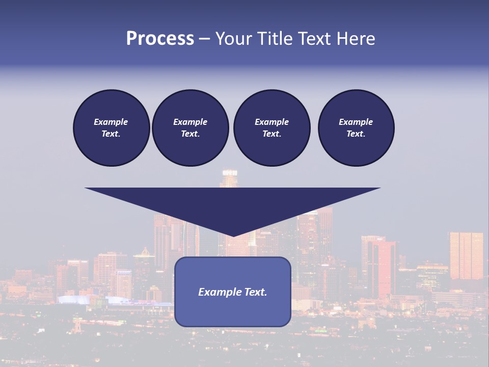A City Skyline With Mountains In The Background PowerPoint Template