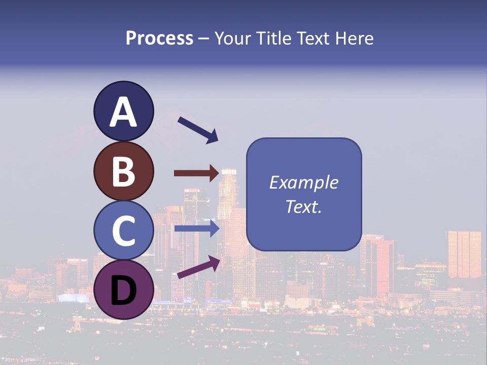 A City Skyline With Mountains In The Background PowerPoint Template