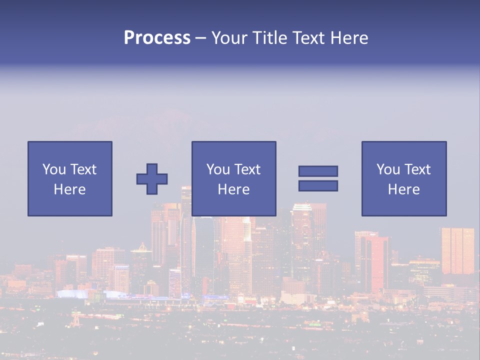 A City Skyline With Mountains In The Background PowerPoint Template