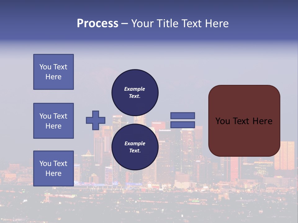 A City Skyline With Mountains In The Background PowerPoint Template