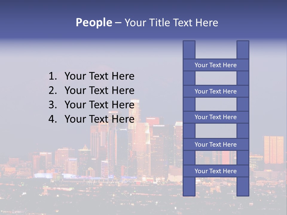 A City Skyline With Mountains In The Background PowerPoint Template