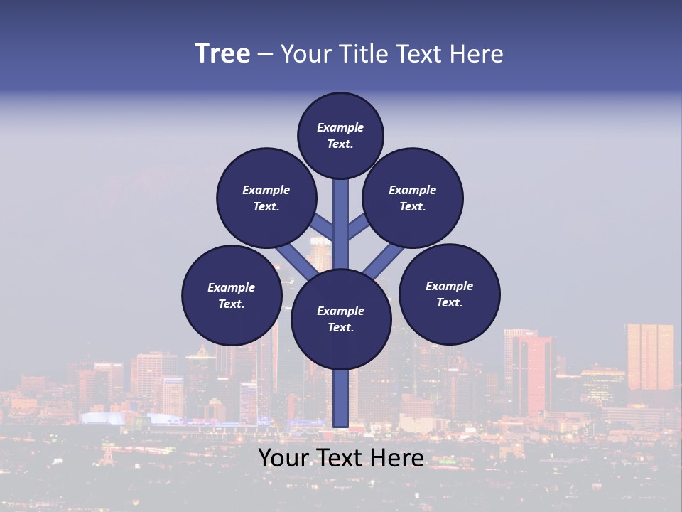 A City Skyline With Mountains In The Background PowerPoint Template