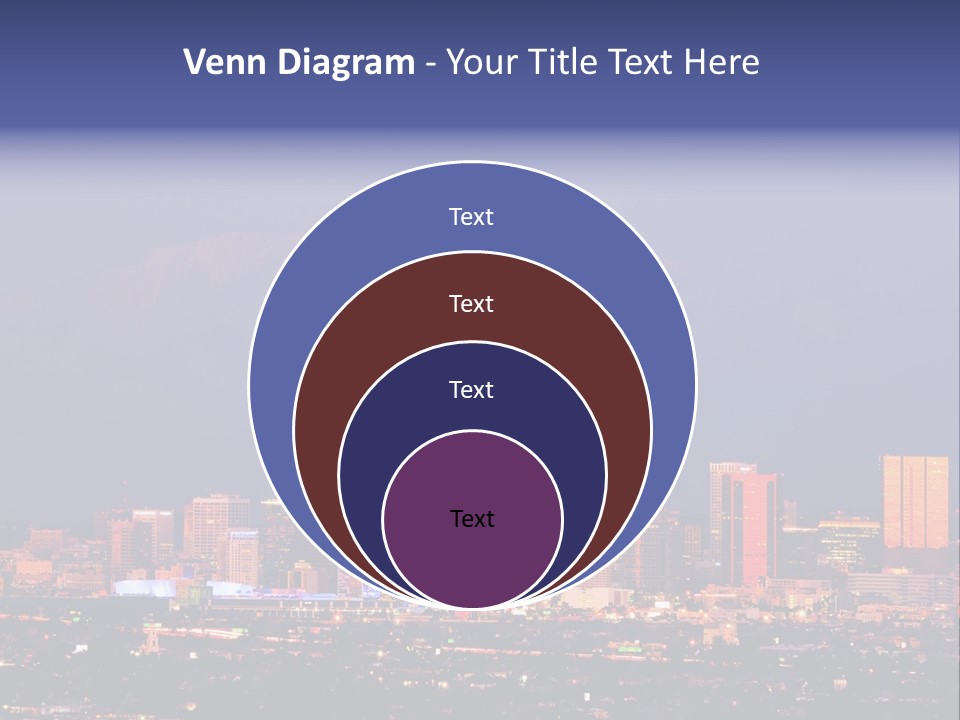 A City Skyline With Mountains In The Background PowerPoint Template