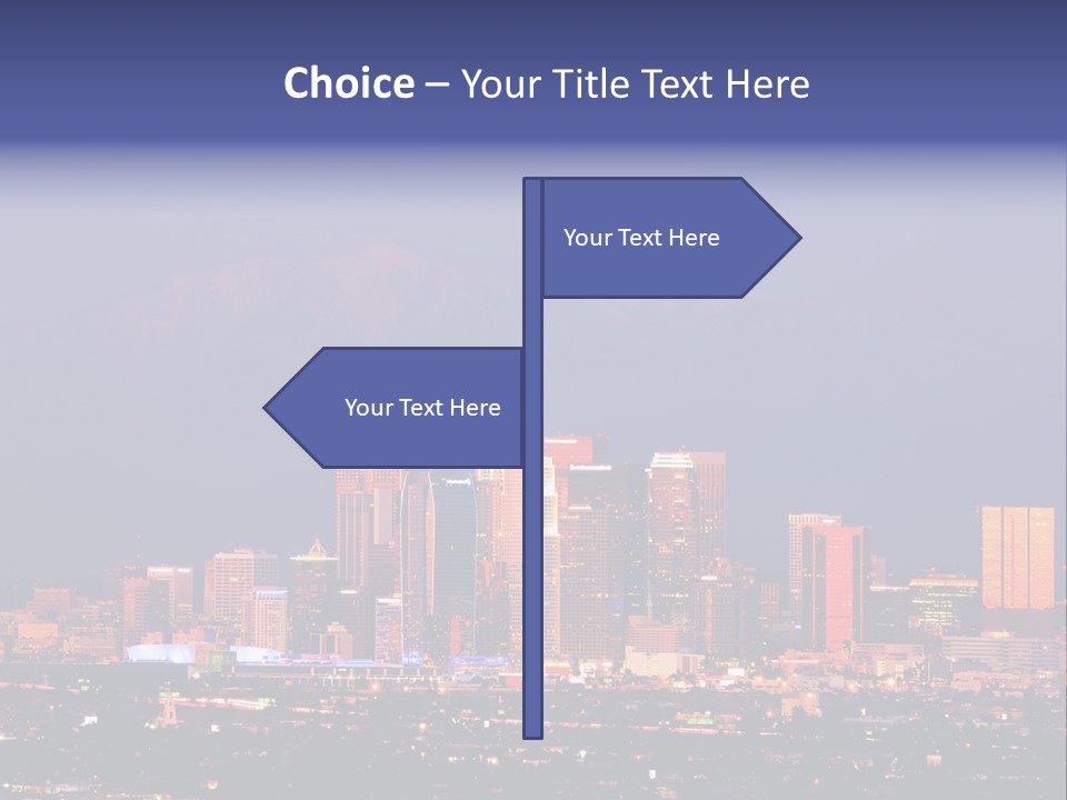 A City Skyline With Mountains In The Background PowerPoint Template