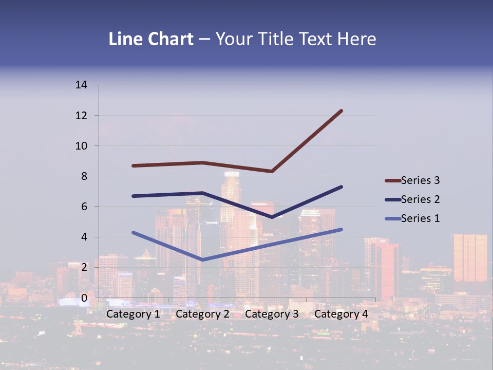A City Skyline With Mountains In The Background PowerPoint Template
