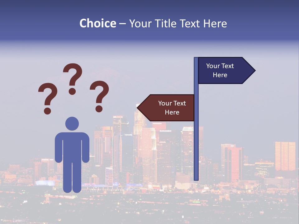 A City Skyline With Mountains In The Background PowerPoint Template