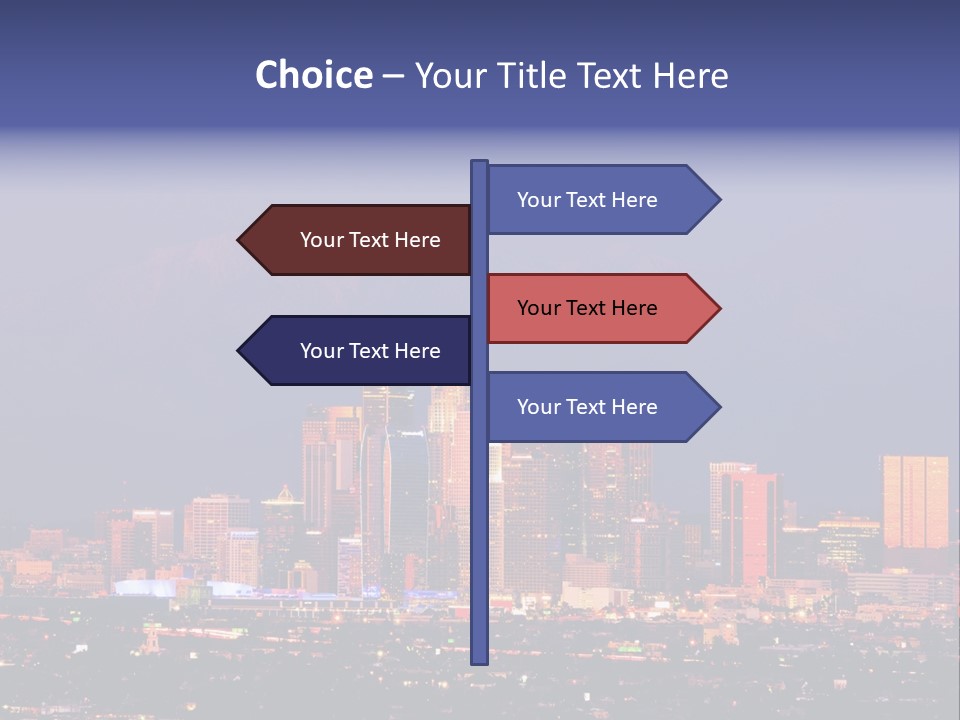 A City Skyline With Mountains In The Background PowerPoint Template