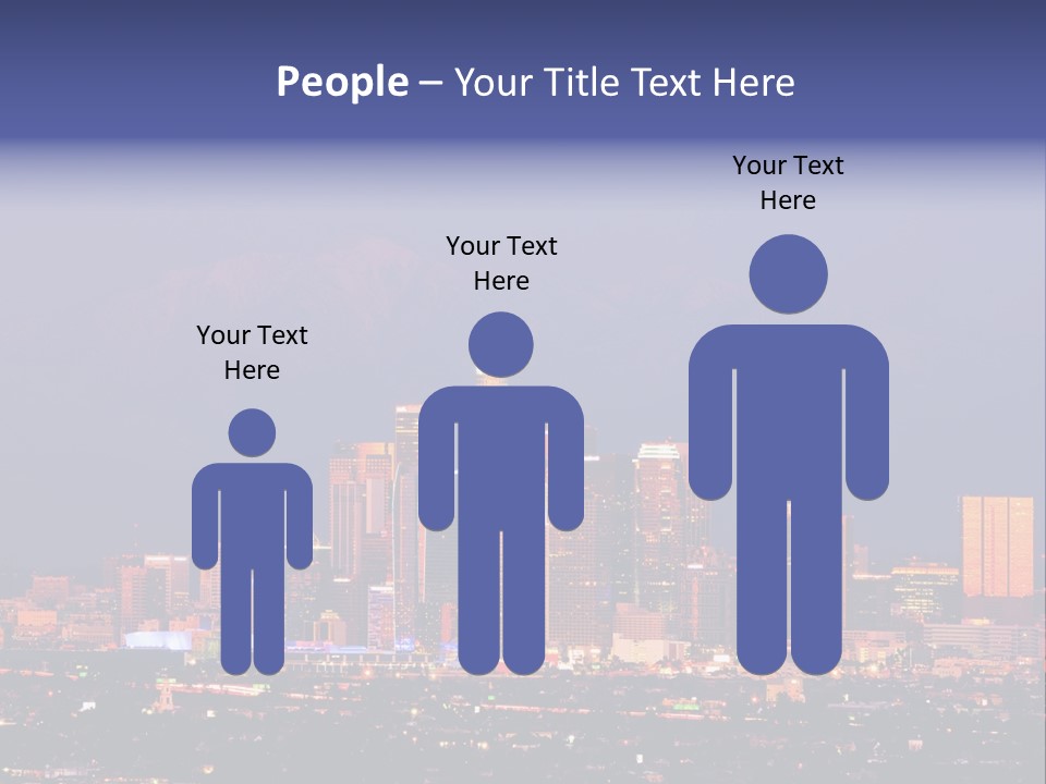 A City Skyline With Mountains In The Background PowerPoint Template