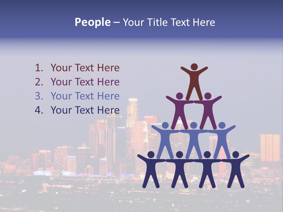 A City Skyline With Mountains In The Background PowerPoint Template
