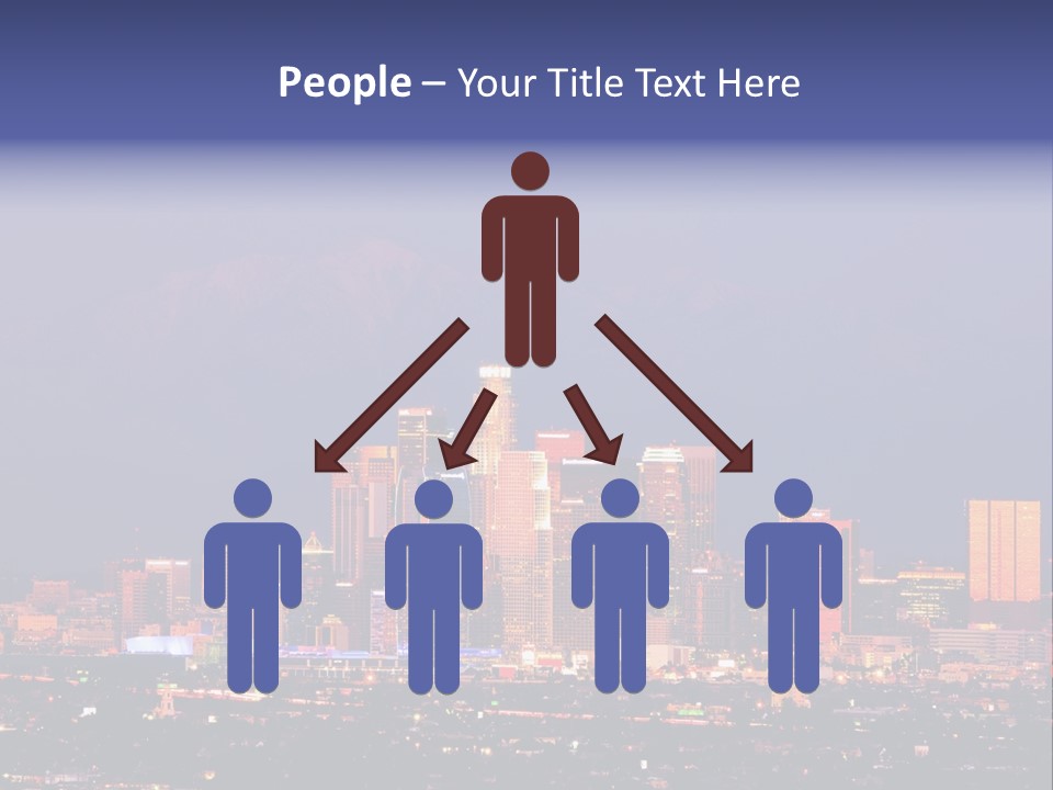 A City Skyline With Mountains In The Background PowerPoint Template