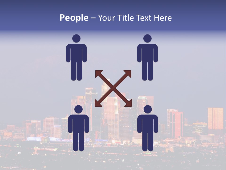 A City Skyline With Mountains In The Background PowerPoint Template