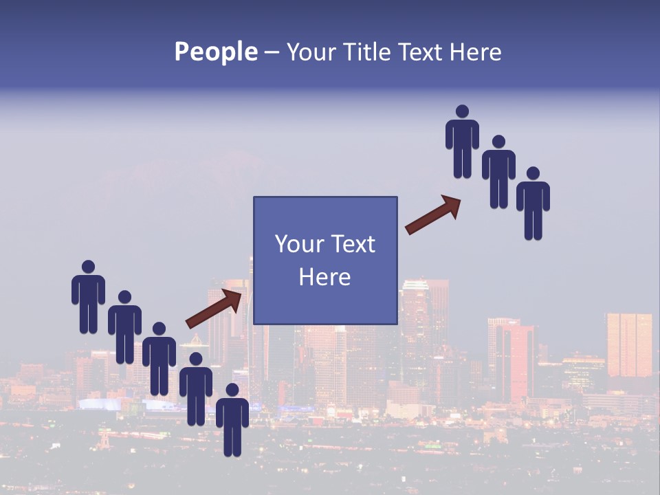 A City Skyline With Mountains In The Background PowerPoint Template