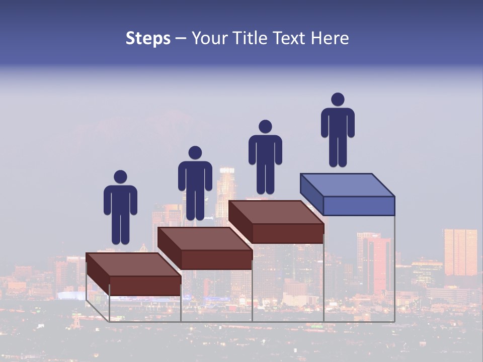 A City Skyline With Mountains In The Background PowerPoint Template