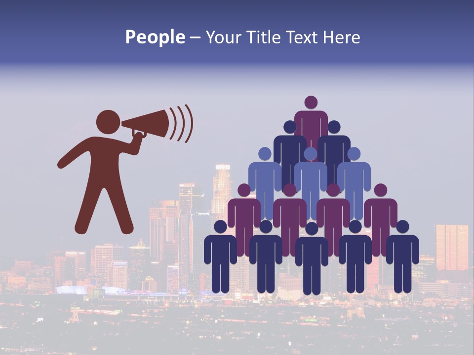 A City Skyline With Mountains In The Background PowerPoint Template