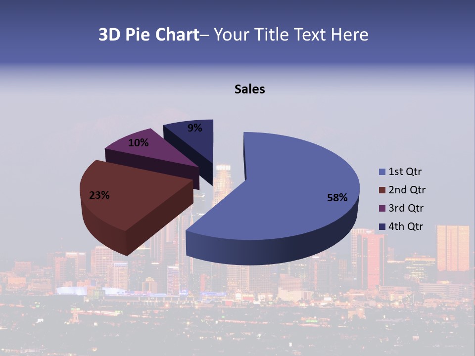 A City Skyline With Mountains In The Background PowerPoint Template