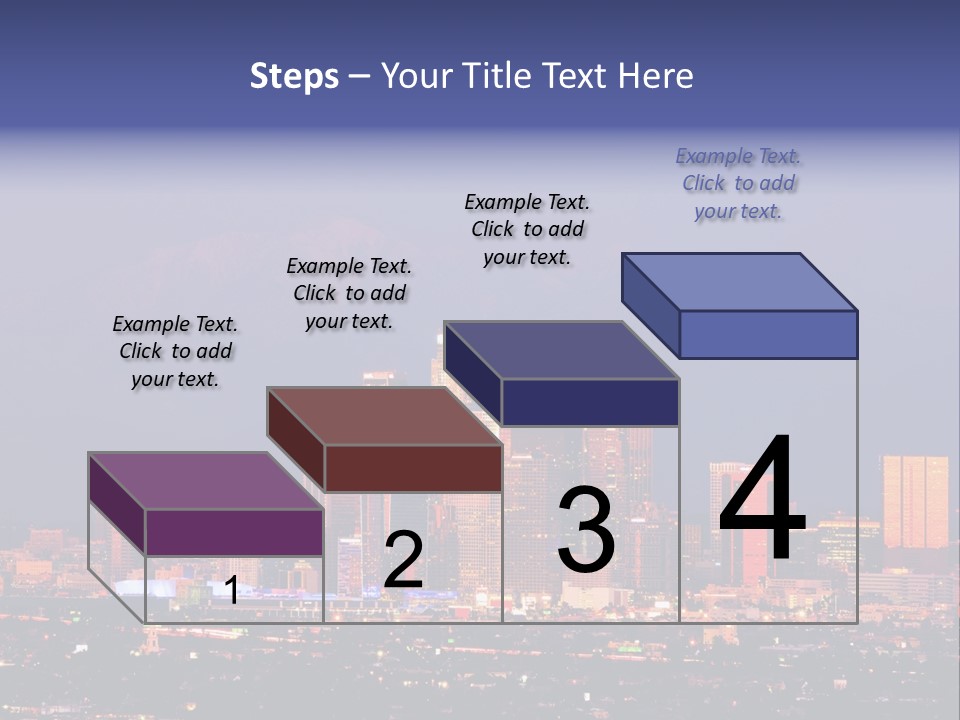 A City Skyline With Mountains In The Background PowerPoint Template