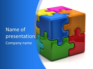 A Colorful Puzzle Piece Powerpoint Presentation PowerPoint Template