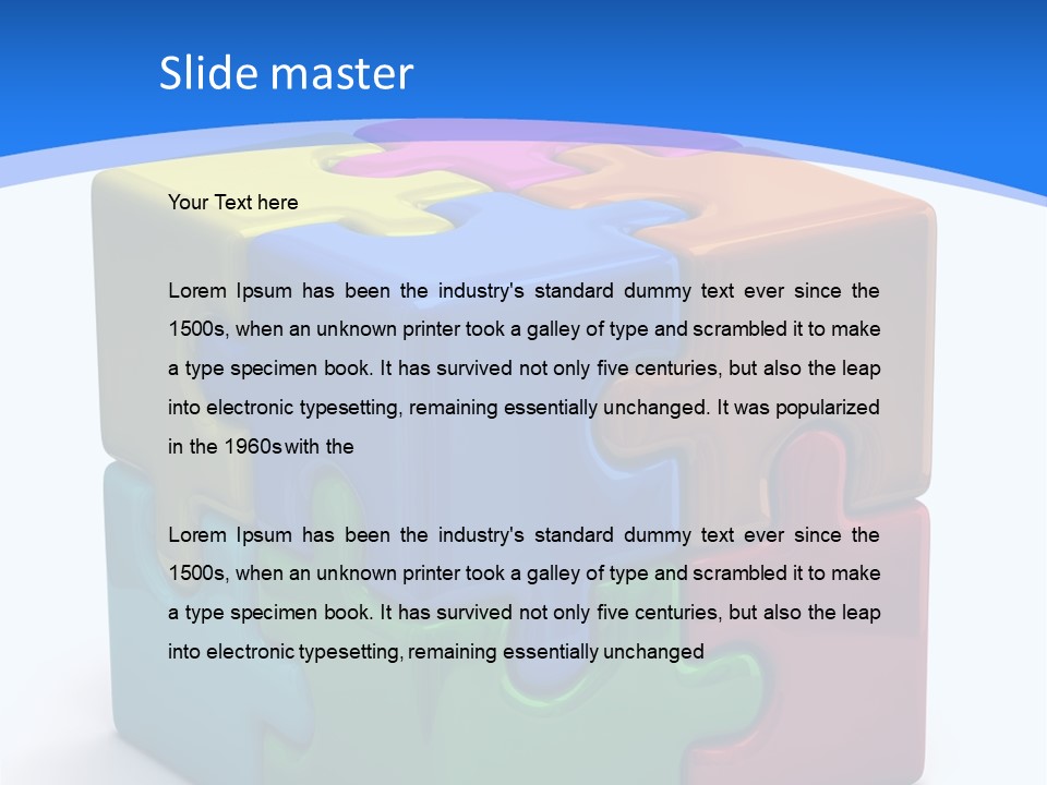 A Colorful Puzzle Piece Powerpoint Presentation PowerPoint Template