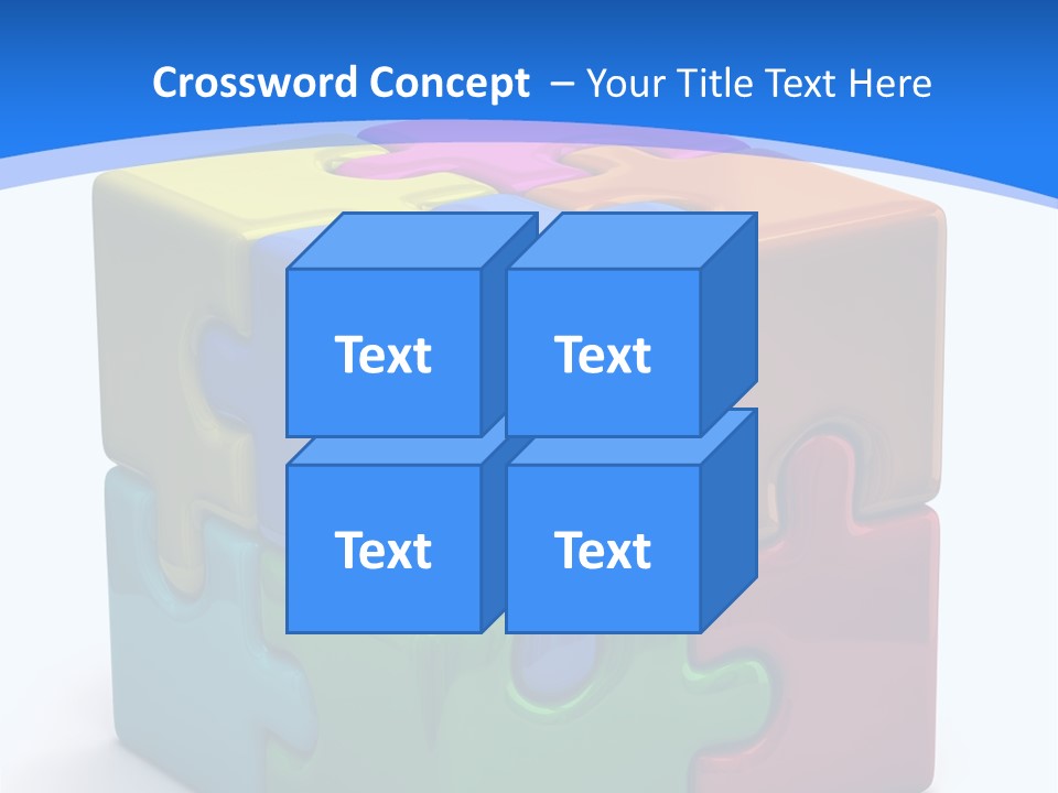 A Colorful Puzzle Piece Powerpoint Presentation PowerPoint Template