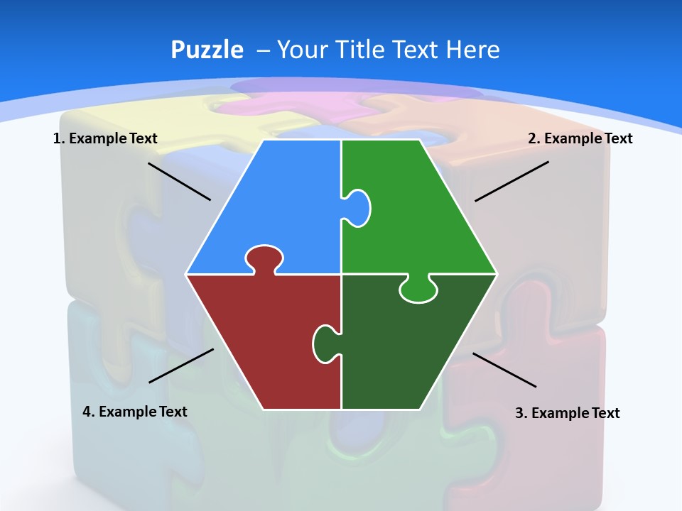 A Colorful Puzzle Piece Powerpoint Presentation PowerPoint Template