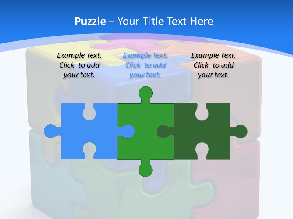A Colorful Puzzle Piece Powerpoint Presentation PowerPoint Template