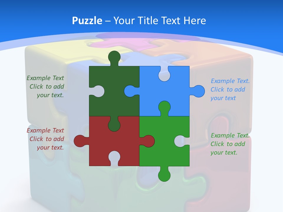 A Colorful Puzzle Piece Powerpoint Presentation PowerPoint Template