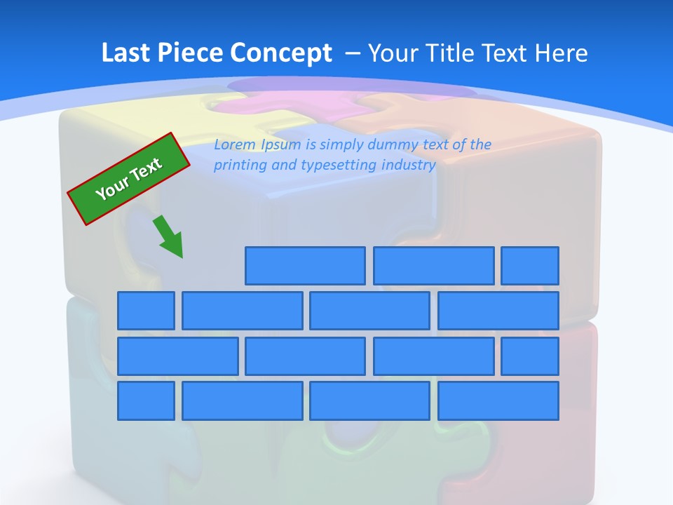 A Colorful Puzzle Piece Powerpoint Presentation PowerPoint Template