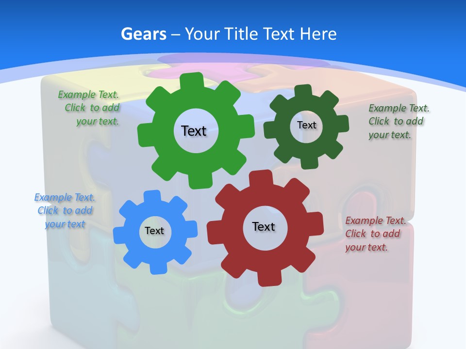 A Colorful Puzzle Piece Powerpoint Presentation PowerPoint Template