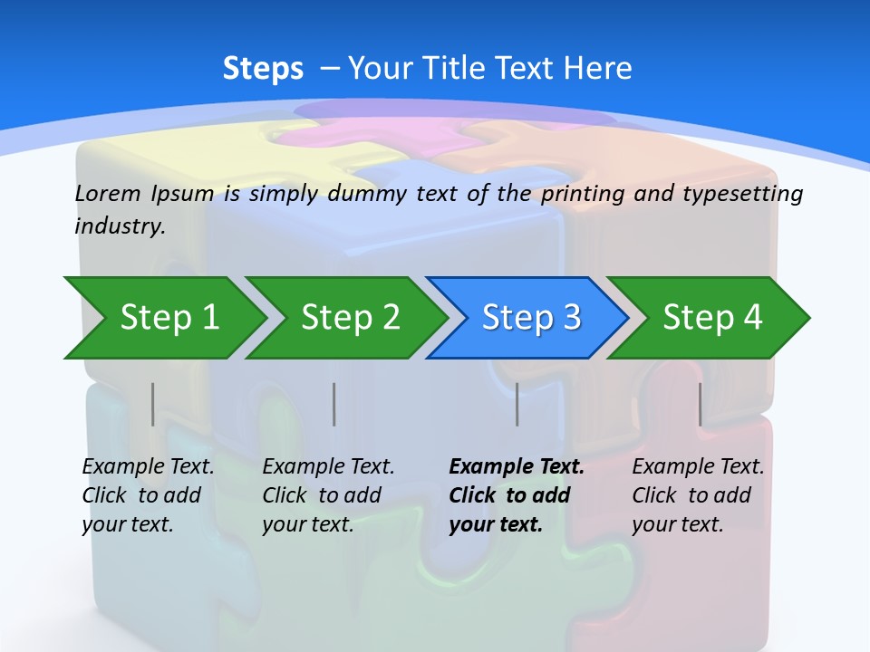 A Colorful Puzzle Piece Powerpoint Presentation PowerPoint Template