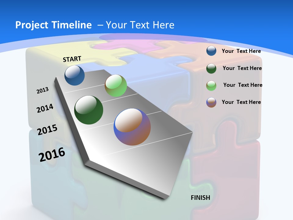 A Colorful Puzzle Piece Powerpoint Presentation PowerPoint Template