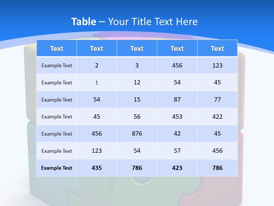 A Colorful Puzzle Piece Powerpoint Presentation PowerPoint Template