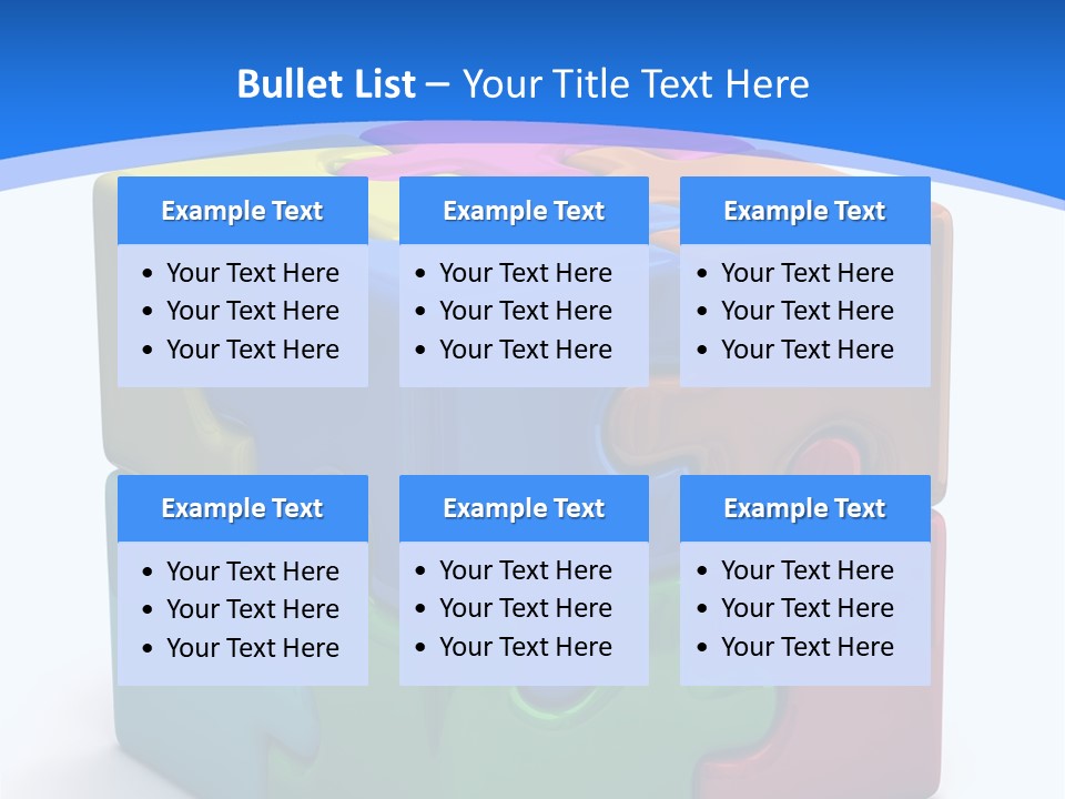 A Colorful Puzzle Piece Powerpoint Presentation PowerPoint Template