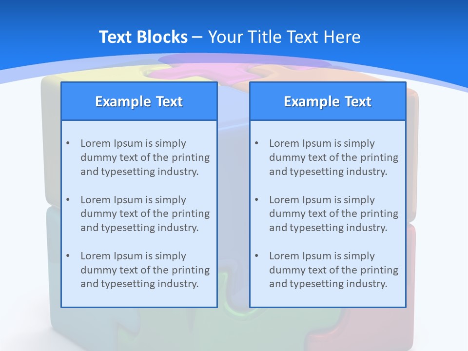 A Colorful Puzzle Piece Powerpoint Presentation PowerPoint Template
