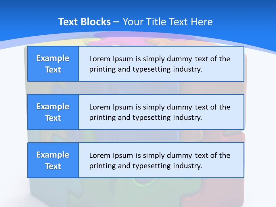 A Colorful Puzzle Piece Powerpoint Presentation PowerPoint Template