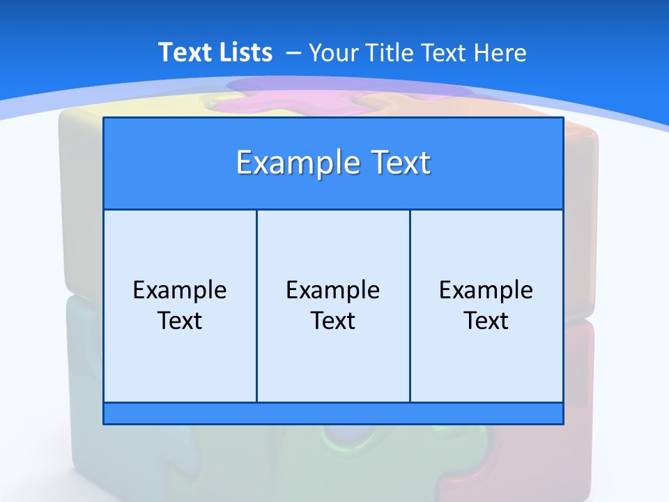 A Colorful Puzzle Piece Powerpoint Presentation PowerPoint Template