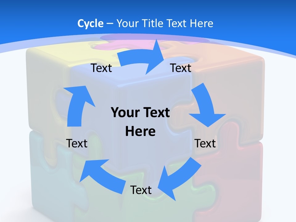 A Colorful Puzzle Piece Powerpoint Presentation PowerPoint Template