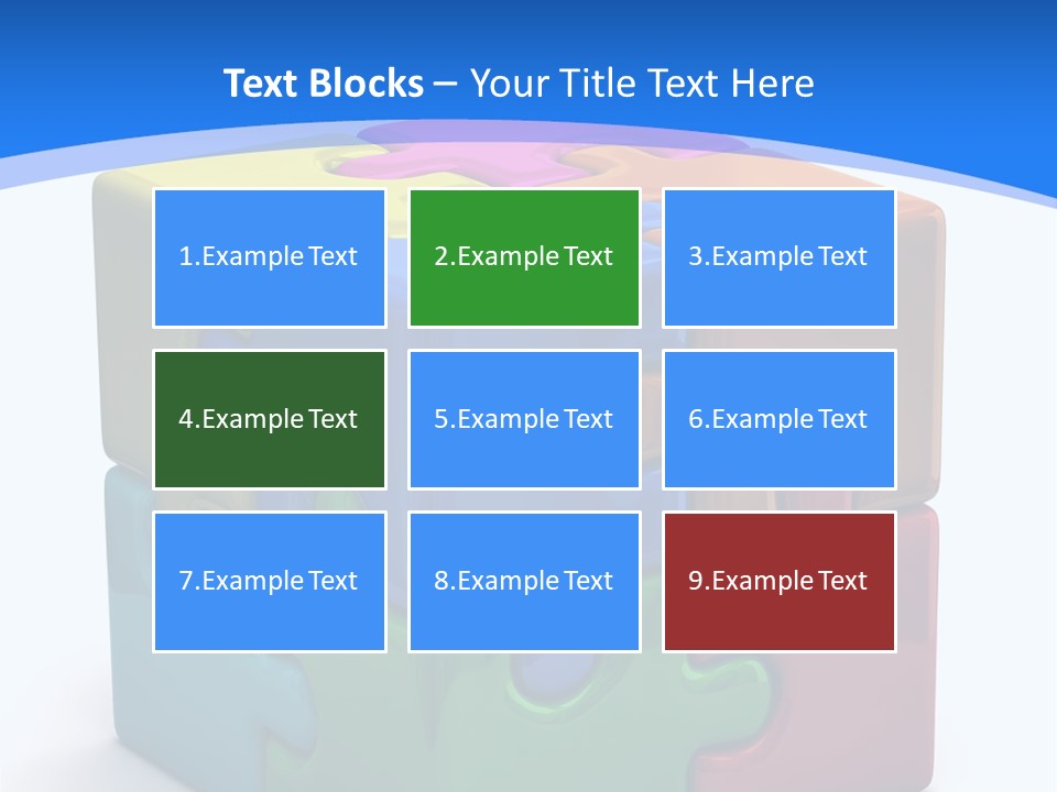 A Colorful Puzzle Piece Powerpoint Presentation PowerPoint Template