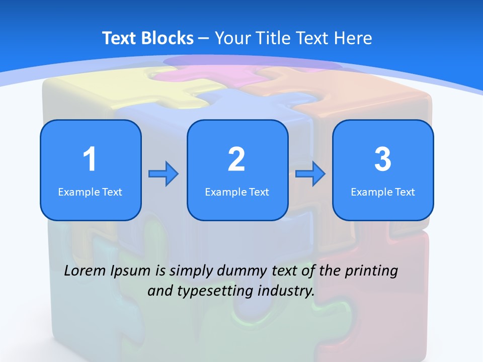 A Colorful Puzzle Piece Powerpoint Presentation PowerPoint Template