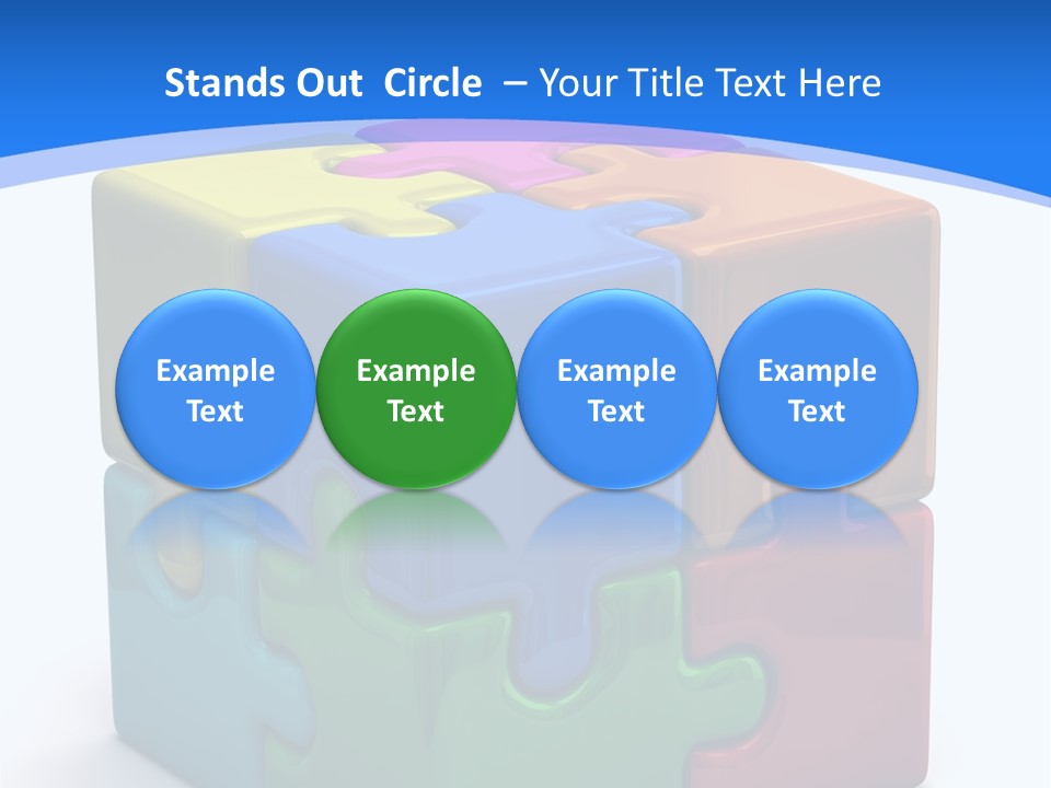A Colorful Puzzle Piece Powerpoint Presentation PowerPoint Template
