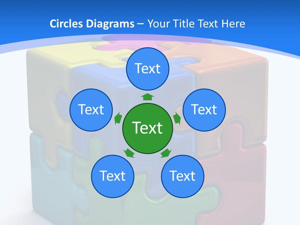 A Colorful Puzzle Piece Powerpoint Presentation PowerPoint Template