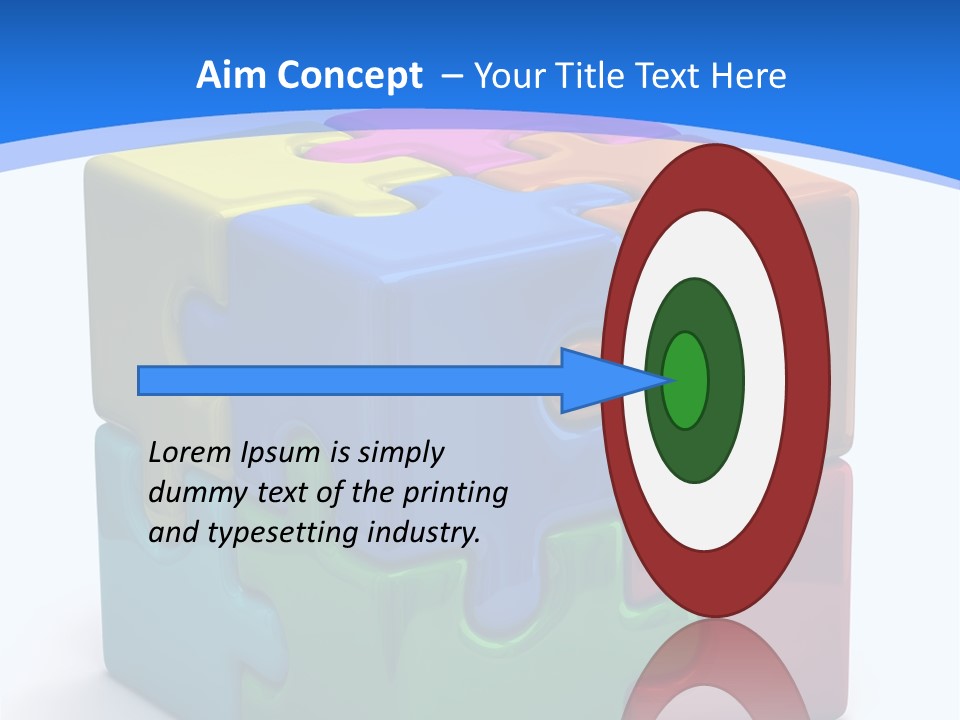 A Colorful Puzzle Piece Powerpoint Presentation PowerPoint Template