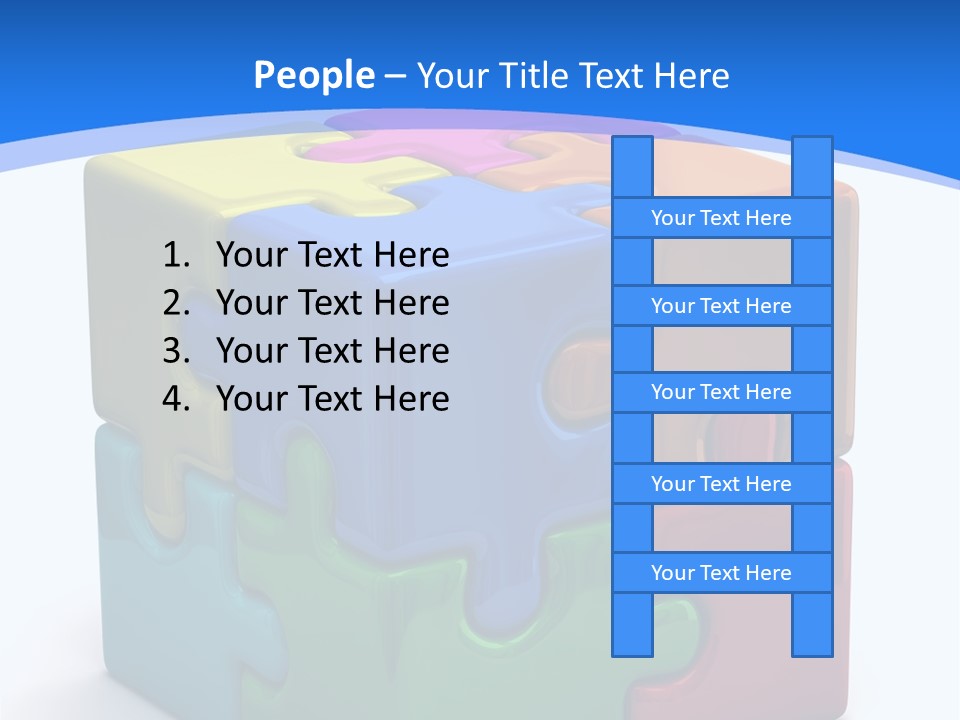 A Colorful Puzzle Piece Powerpoint Presentation PowerPoint Template