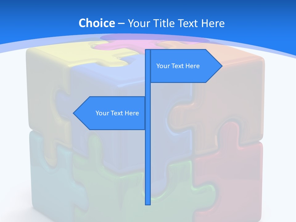 A Colorful Puzzle Piece Powerpoint Presentation PowerPoint Template