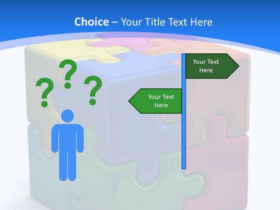 A Colorful Puzzle Piece Powerpoint Presentation PowerPoint Template