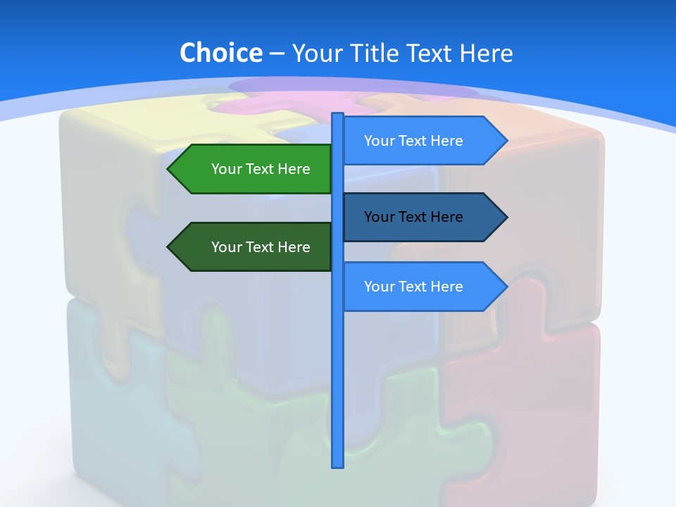 A Colorful Puzzle Piece Powerpoint Presentation PowerPoint Template