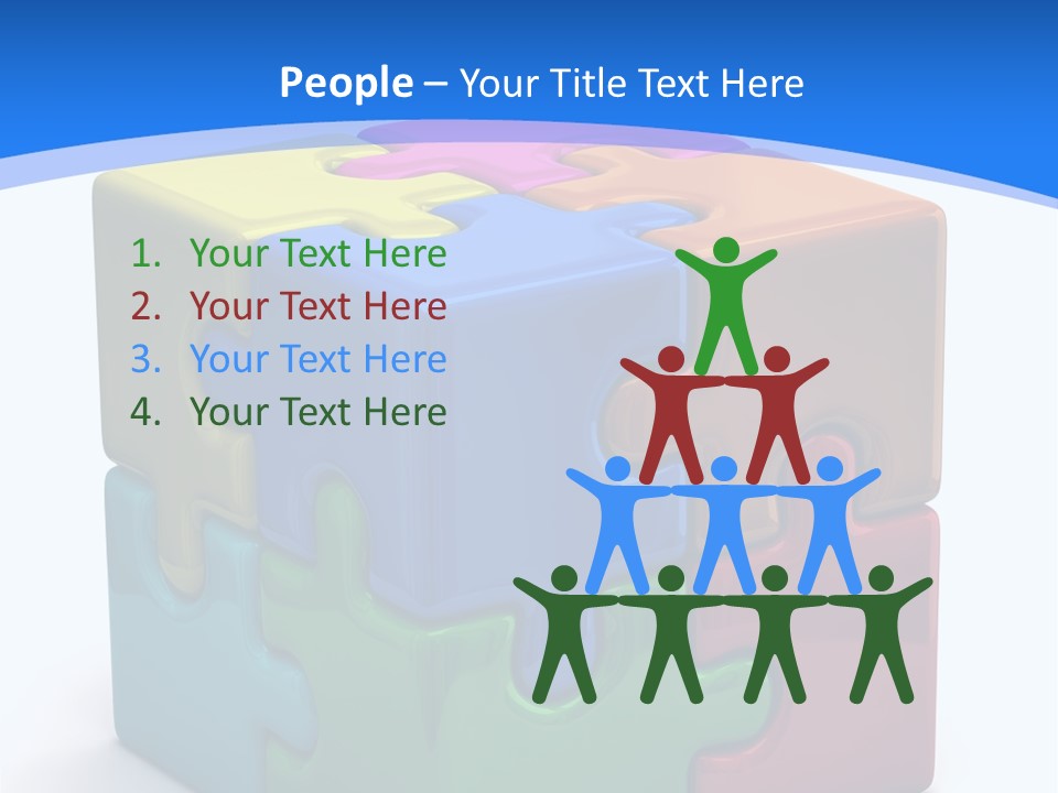 A Colorful Puzzle Piece Powerpoint Presentation PowerPoint Template