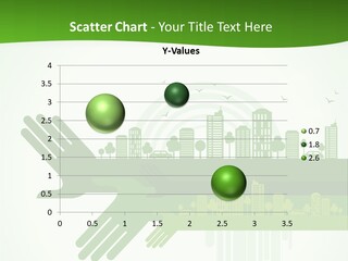 A Green Powerpoint Presentation With A City In The Background PowerPoint Template